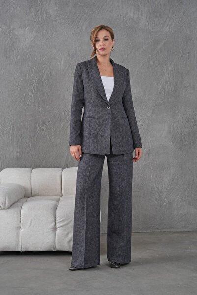 nodilife Flamlı Yünefekt Women's Suit Gray