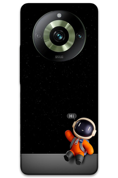 MRCİLETİSİM غطاء خلفي لهاتف Realme 11 Pro Plus بنمط HD مطبوع - رائد الفضاء هاي