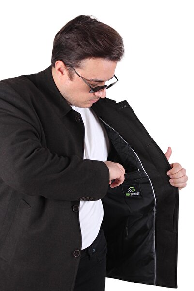 MocGrande Men's Plus Size Cashmere Coat 103008 Brown