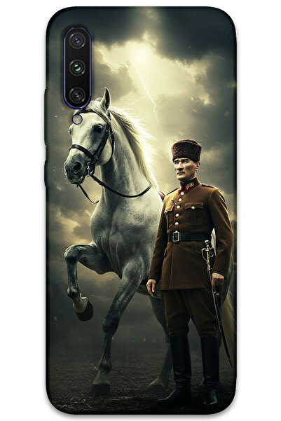 MRCİLETİSİM غطاء خلفي لهاتف Xiaomi Mi A3 بنمط HD مطبوع - أتاتورك شيمبك