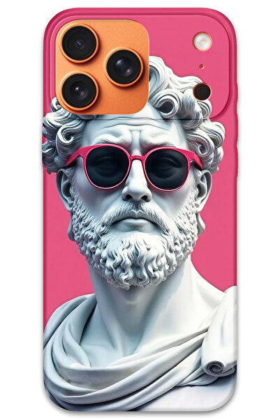 MRCİLETİSİM غطاء خلفي لهاتف iPhone 17 Pro بنمط HD مطبوع - تمثال