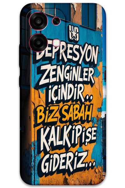 MRCİLETİSİM غطاء خلفي لهاتف أوبو A6 برو 4G مع نقش عالي الدقة -