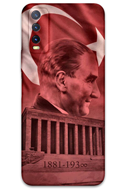 MRCİLETİSİM غطاء خلفي لهاتف Vivo Y20 / Y11S بنمط HD مطبوع - أتاتورك أناميتاكابير