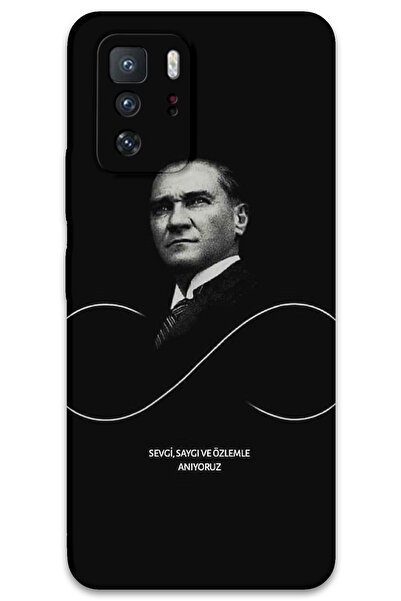 MRCİLETİSİM غطاء خلفي لهاتف Xiaomi Poco X3 GT بنمط HD مطبوع - أتاتورك إنفينيتي