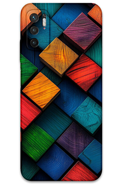 MRCİLETİSİM Xiaomi Redmi Note 10 5g Case Hd Pattern Printed Back Cover - Square Pattern