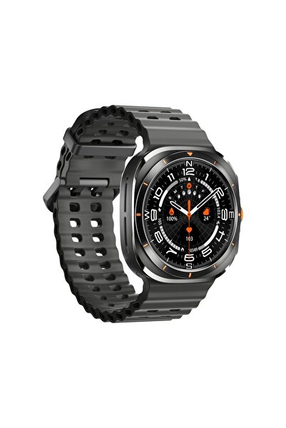 porodo 1.43" AMOLED Voyager Smart Watch Rugged Black Dial with Orange Ocean Band