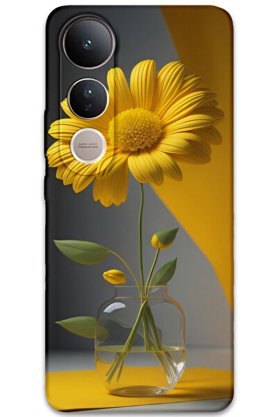 MRCİLETİSİM غطاء خلفي لهاتف Vivo V50 Lite 4G بنمط HD مطبوع - زهرة الفانوس