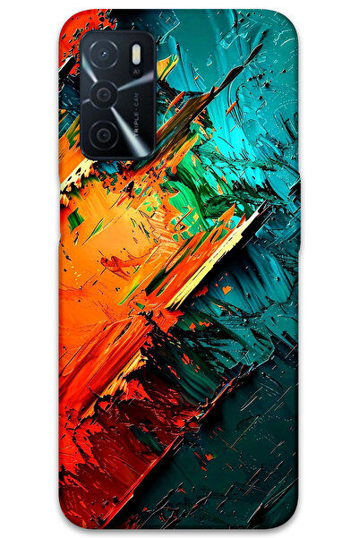 MRCİLETİSİM غطاء خلفي لهاتف اوبو A16 بنمط HD مطبوع - كريستال