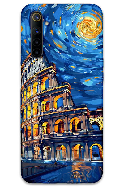 MRCİLETİSİM غطاء خلفي لهاتف Realme 6 بنمط HD مطبوع - فن روما
