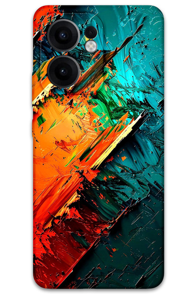 MRCİLETİSİM غطاء خلفي لهاتف اوبو رينو 13F 5G بنمط HD مطبوع - كريستال