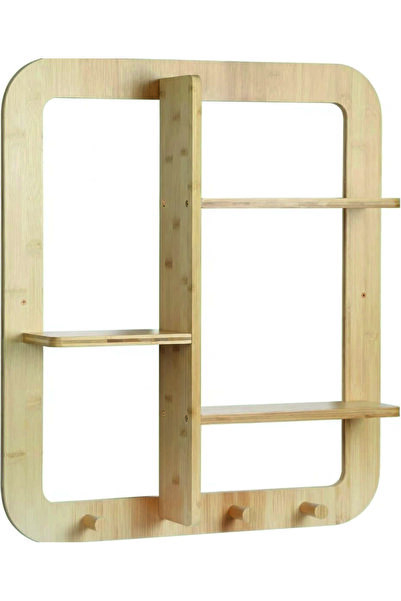 Tiydem Duvara Monte Uçan Raf, Kitap Rafı, Biblo Rafı, Kancalı Düzenleyici, Gi...