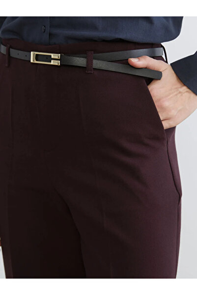 LC Waikiki Lcw Vision Plum Waist Belted Standard Fit Women's Trousers