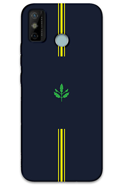 MRCİLETİSİM غطاء خلفي لهاتف Tecno Spark 6 Go HD Pattern مطبوع - أصفر كحلي