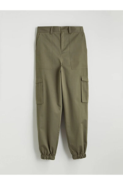LC Waikiki Lcw eco khaki elastic waist gabardine women's jogger pants