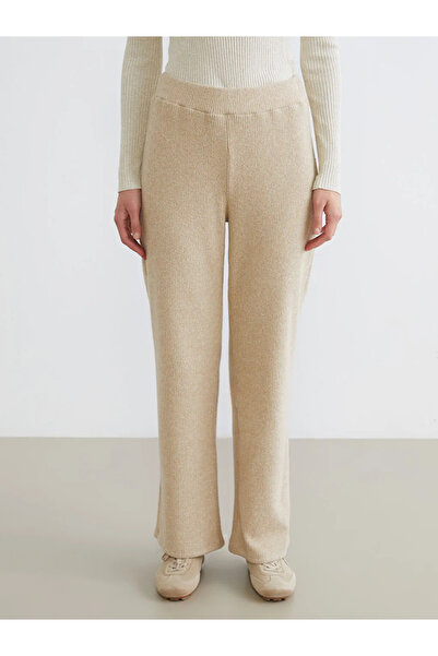 LC Waikiki LCW Comfort bež ženske pantalone sa elastičnim strukom