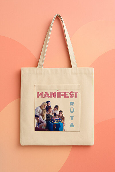 lovver Geantă din pânză imprimată, cu design special, Geantă de umăr, Manifes...