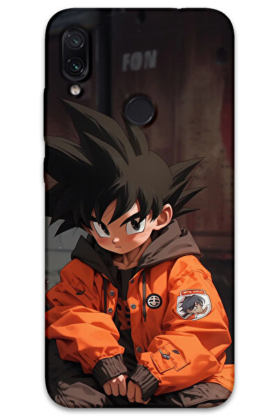 MRCİLETİSİM Xiaomi Redmi Note 7 Case Hd Pattern Printed Back Cover - Goku