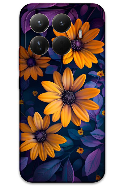 MRCİLETİSİM Xiaomi Mi 15t Case Hd Pattern Printed Back Cover - Yellow Flower