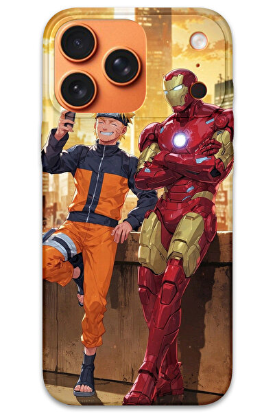 MRCİLETİSİM غطاء خلفي لهاتف iPhone 17 Pro Max بنمط HD مطبوع - الرجل الحديدي