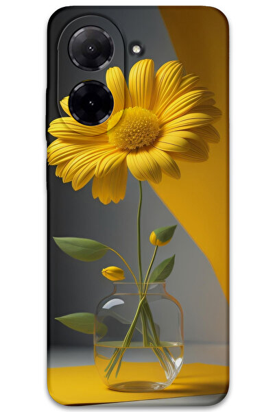 MRCİLETİSİM غطاء خلفي لهاتف Xiaomi Redmi A5 4G بنمط HD مطبوع - زهرة الفانوس