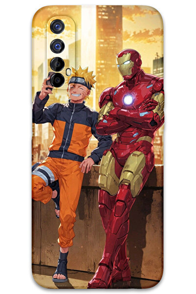 MRCİLETİSİM غطاء خلفي لهاتف Realme 7 بنمط HD مطبوع - الرجل الحديدي