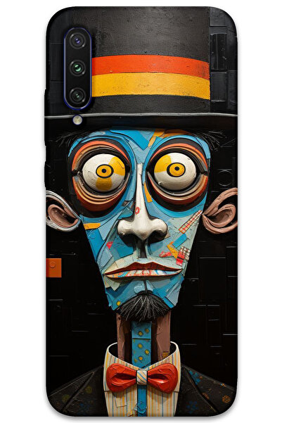 MRCİLETİSİM غطاء خلفي لهاتف Xiaomi Mi A3 بنمط HD مطبوع - صراخ صامت