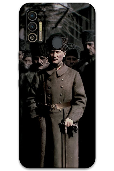 MRCİLETİSİM غطاء خلفي لهاتف Tecno Spark 7T بنمط HD مطبوع - أتاتورك كالباك