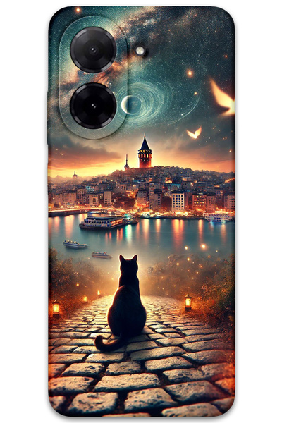 MRCİLETİSİM Xiaomi Redmi A5 4g Case Hd Pattern Printed Back Cover - Cat Galata