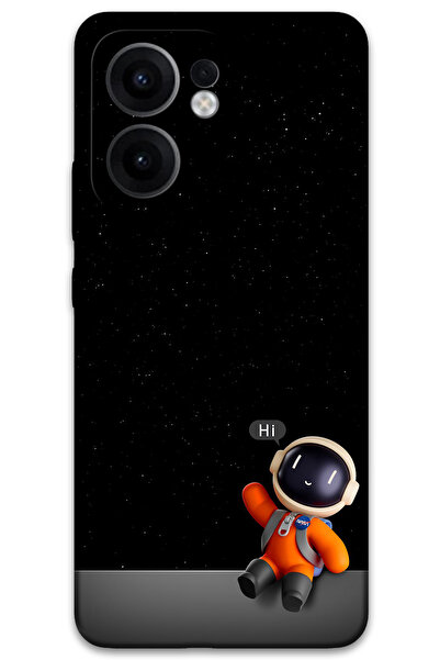 MRCİLETİSİM غطاء خلفي لهاتف اوبو رينو 13F 5G بنمط HD مطبوع - رائد الفضاء هاي