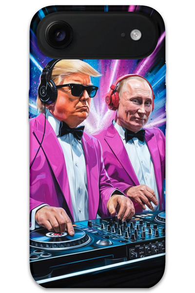 MRCİLETİSİM غطاء خلفي لهاتف iPhone 17 Air Pattern مطبوع - دي جي ترامب بوتين