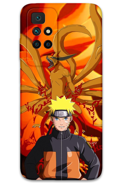 MRCİLETİSİM غطاء خلفي لهاتف Xiaomi Redmi 10 بنمط HD مطبوع - ناروتو