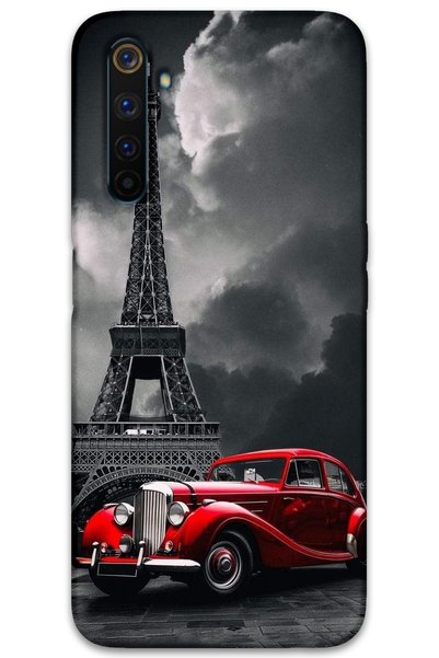MRCİLETİSİM غطاء خلفي لهاتف Realme 6 Pro بنمط HD مطبوع - Cool Eiffel