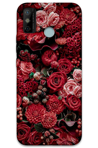 MRCİLETİSİM غطاء خلفي لهاتف Tecno Spark 6 Go بنمط HD مطبوع - ورود