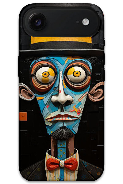 MRCİLETİSİM غطاء خلفي لهاتف iPhone 17 Air بنمط HD مطبوع - صراخ صامت