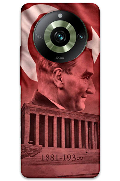 MRCİLETİSİM غطاء خلفي لهاتف Realme 11 Pro Plus بنمط HD مطبوع - أتاتورك أناميك...