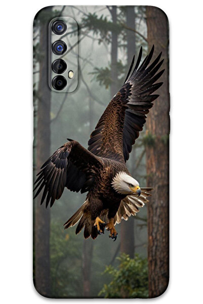 MRCİLETİSİM Realme 7 Kılıf HD Desen Baskılı Arka Kapak - Kartal