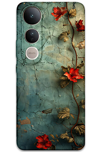 MRCİLETİSİM غطاء خلفي لهاتف Vivo V50 Lite 4G بنمط HD مطبوع - زهرة اللبلاب
