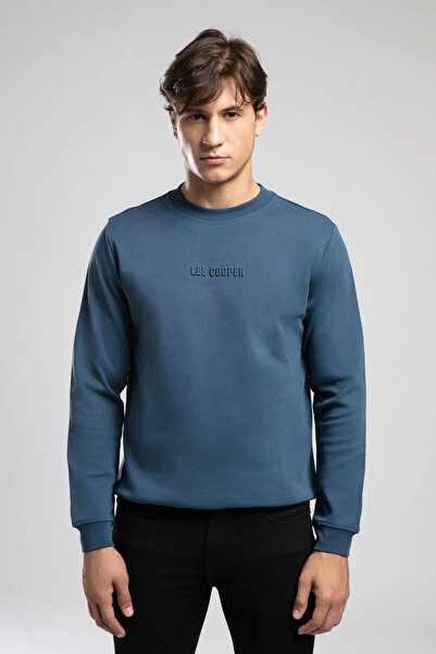 Lee Cooper Noahes Pamuklu Regular Fit Велосипедна комір з логотипом Світшот Чоловічий SWEAT 261 LCM 241058 2601
