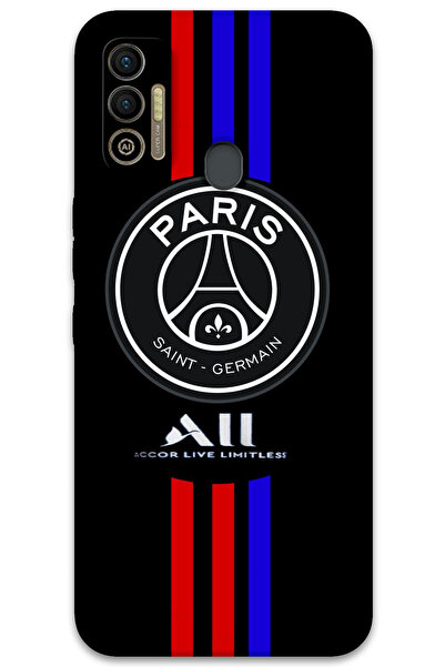 MRCİLETİSİM غطاء خلفي مطبوع عليه نمط HD لهاتف Tecno Spark 7T - PSG