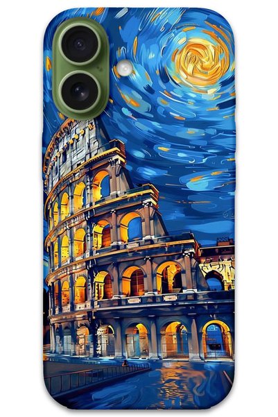 MRCİLETİSİM غطاء خلفي لهاتف iPhone 17 بنمط HD مطبوع - فن روما