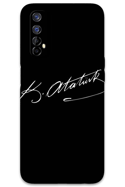 MRCİLETİSİM غطاء خلفي لهاتف Realme 7 بنمط HD مطبوع - توقيع أتاتورك