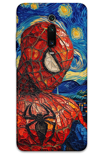 MRCİLETİSİM غطاء خلفي لهاتف Xiaomi Mi 9T بنمط HD مطبوع - سبايدر مان