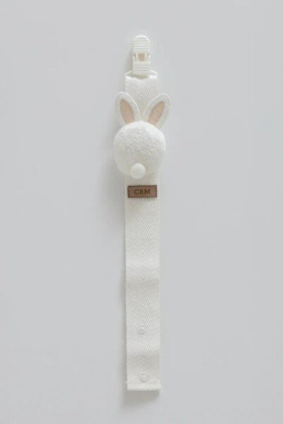 Caramel Caramell Pacifier Strap - Ecru