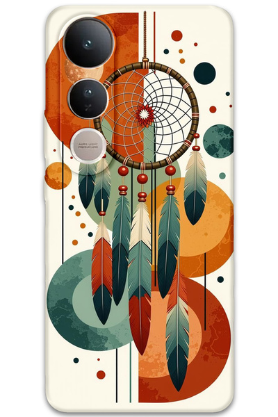 MRCİLETİSİM غطاء خلفي لهاتف Vivo V50 Lite 4G بنمط HD مطبوع - ماندالا