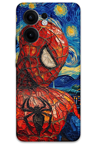 MRCİLETİSİM غطاء خلفي لهاتف اوبو رينو 13F 5G بنمط HD مطبوع - سبايدر مان