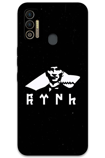 MRCİLETİSİM غطاء خلفي لهاتف Tecno Spark 7T بنمط HD مطبوع - أتاتورك وولف