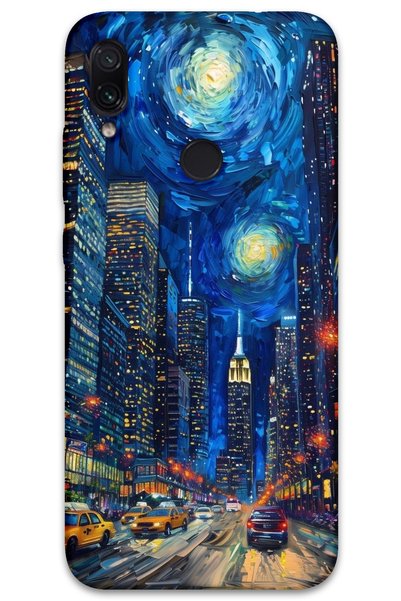 MRCİLETİSİM غطاء خلفي لهاتف Xiaomi Redmi Note 7 بنمط HD مطبوع - شارع الفن
