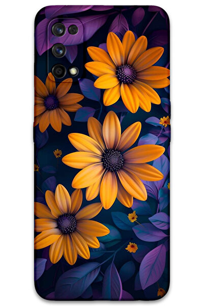 MRCİLETİSİM غطاء خلفي لهاتف Realme 7 Pro بنمط HD مطبوع - زهرة صفراء