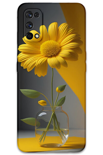 MRCİLETİSİM غطاء خلفي لهاتف Realme 7 Pro بنمط HD مطبوع - زهرة الفانوس