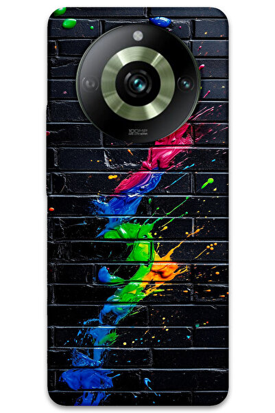 MRCİLETİSİM غطاء خلفي لهاتف Realme 11 Pro Plus بنمط HD مطبوع - فرشاة ملونة